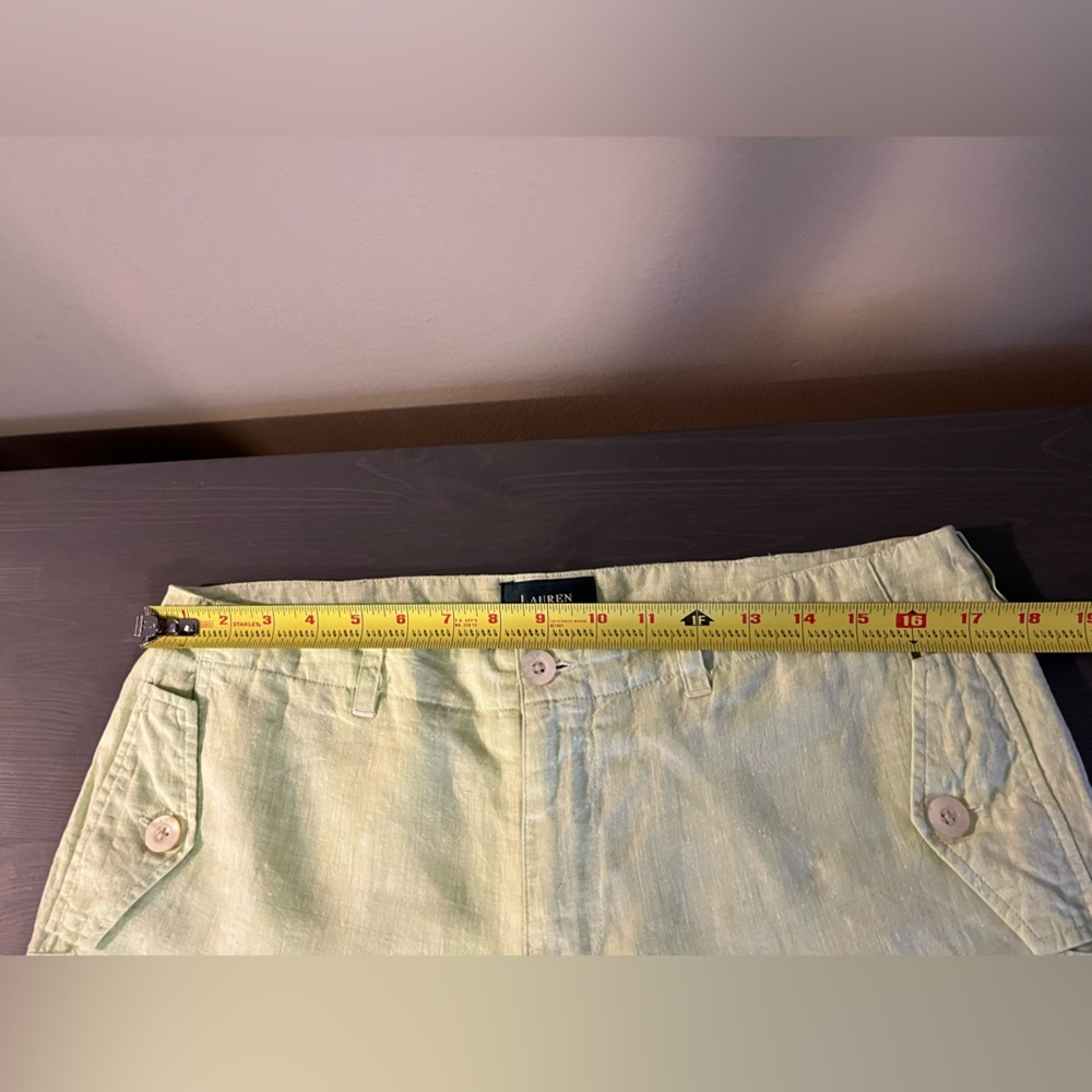 Lauren Ralph Lauren Neon Linen Cargo Jogger Pants - Picture 6 of 8